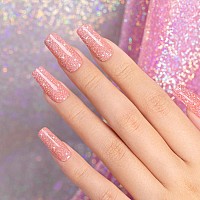 Rarjsm Reflective Glitter Gel Nail Polish Nude Tea Rose Pink Sheer Jelly Gel Polish Flash Diamond Sparkle Rainbow Silver Shimmer