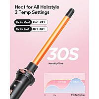 Wavytalk 5 in 1 Curling Iron,Curling Wand Set with Thermal Brush and 4 Interchangeable Ceramic Curling Wand(0.5??1.5