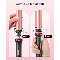 Wavytalk 5 in 1 Curling Iron,Curling Wand Set with Thermal Brush and 4 Interchangeable Ceramic Curling Wand(0.5??1.5