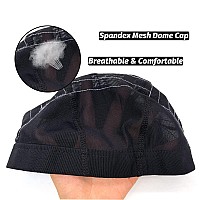 Atimiaza Wig Cap With Guideline Map For Wig Making Stretchable Mesh Dome Caps With 1 Elastic Band And 4 Wig Combs For Beginners