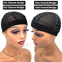 Atimiaza Wig Cap With Guideline Map For Wig Making Stretchable Mesh Dome Caps With 1 Elastic Band And 4 Wig Combs For Beginners