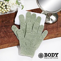 2 Pack Exfoliating Gloves Infused With Vitamin C For Bath Or Shower 4 Textured Gloves Loofah Shower And Spa Exfoliators For W