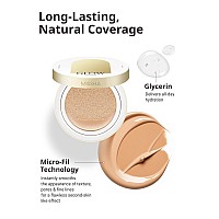 Missha Glow Cushion No25 Warm Beige For Natural Skin Radiant Moisturizing Skin With Buildable Coverage