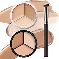 6 Colors Correcting Concealer Palette Makeup Cream Contour Palette With Brush Contouring Foundation Highlighting Concealer Pal