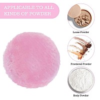 Sibba Large Fluffy Powder Puff 4 Inch Ultra Soft Washable Reusable Velour Face Body Powder Puff Loose Powder Puffs Wet Dry Make