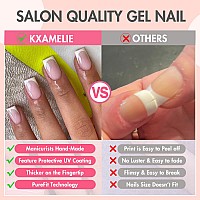 Yellow French Tip Press On Nails Short Square Nails Press Ons French Tip Glue On Nails For Women Diy Acrylic French Nails Short