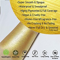 Ccbeauty Metallic Gold Face Paint Stick Cream Blendable Full Body Paint Stickssweatproof Waterproof Hypoallergenic Eye Black S