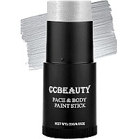 Ccbeauty Metallic Silver Face Paint Stick Cream Blendable Full Body Paint Stickssweatproof Hypoallergenic Waterproof Eye Black