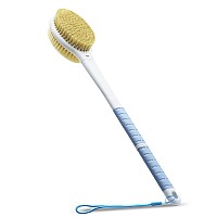 Shower Brush With Soft And Stiff Bristles175 Long Handle Dualsided Back Scrubber Bath Brush Body Exfoliator For Wet Or Dry B