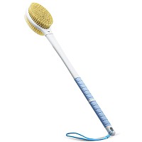 Shower Brush with Soft and Stiff Bristles,20.5