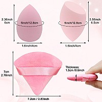 66 Professional Makeup Sponge Set 276 Inch Portable Soft Sponge Setting Face Puffs Multicolor Makeup Blending Sponge Cosmetic