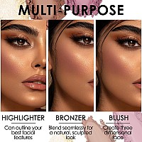 Focallure Blush And Highlighter Palette3 In 1 Contour Palettecrueltyfree Matte Bronzer Powdershimmer Illuminator Highlighter