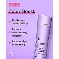 Keranique Color Treated Shampoo And Conditioner Set With Follicle Booster Hair Serum Keratin Enriched Color Boost Set Wshampo