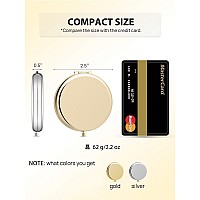 Getinbulk Compact Mirror Bulk Set Of 2 Doublesided 1X2X Magnifying Purse Pocket Makeup Mirrorsround Gold And Silver