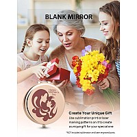 Getinbulk Compact Mirror Bulk Set Of 2 Doublesided 1X2X Magnifying Purse Pocket Makeup Mirrorsround Rose Gold And Silver