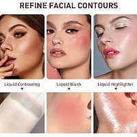 Meicoly Liquid Highlighter Luminizer Soft Pinch Liquid Blush Dewy Cheek Tint Matte Finish Liquid Contour Highlight Bronzer Shapi