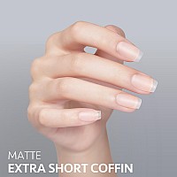 Gaoy Extra Short Coffin Fake Nail Tips 360Pcs Matte Soft Gel X Nail Tips 12 Sizes Full Cover Acrylic False Press On Nails Tips