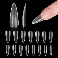 Gaoy Medium Stiletto Fake Nail Tips 360Pcs Matte Soft Gel X Nail Tips 15 Sizes Full Cover Acrylic False Press On Nails Tips N