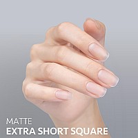 Gaoy Extra Short Square Fake Nail Tips 360Pcs Matte Soft Gel X Nail Tips 12 Sizes Full Cover Acrylic False Press On Nails Tips