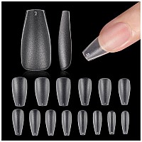 Gaoy Medium Coffin Fake Nail Tips 360Pcs Matte Soft Gel X Nail Tips 14 Sizes Full Cover Acrylic False Press On Nails Tips Nai