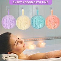 Farmoga Bath Loofah Sponge Body Scrubber Shower Sponge Exfoliating Mesh Pouf Shower Ball Bath Sponges For Women And Men Bathing