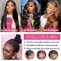 Aaliweya 5X5 Wear And Go Glueless Wigs Human Hair Pre Plucked Pre Cut 5X5 Hd Body Wave Lace Closure Wigs For Women 180 Density R