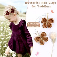 Oaoleer 10Pcs Mini Butterfly Hair Clips 2 Velvet Hair Bow Pins For Girls Women Halloween Cosplaying Party Decor