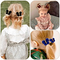 Oaoleer 10Pcs Mini Butterfly Hair Clips 2 Velvet Hair Bow Pins For Girls Women Halloween Cosplaying Party Decor