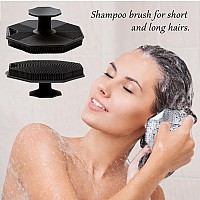 2Pack Silicone Body Scrubber, Qewro Body Buffer Exfoliating Brush with Silicone Loofah, Scalp Exfoliator Hair Shampoo Skin Cleaning Brush, Bath & Body Brushes for Men Women use in Shower (2Pack)