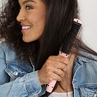 Calista Triangl Pro Heated Detailer Brush, Smoothing, Anti-Frizz Professional Heat Styling Brush, Burn-Free Firm Bristles, Ionic and Ceramic Technology, 5 Heat Settings (11