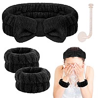 Ceretia Face Wash Set Headband Wristbands With Holder Microfiber Absorbent Spa Wrist Towels