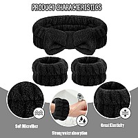 Ceretia Face Wash Set Headband Wristbands With Holder Microfiber Absorbent Spa Wrist Towels