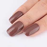 Tutuyu Coffee Brown Gel Nail Polish 05 Fl Oz Soak Off Uv Led Light Natural Nude Nutshell Brown Fall Winter Colors Gel Polish Ki