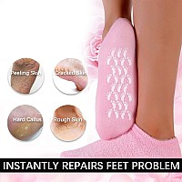 Zfyoung Moisturizing Socks 2 Pairs Moisturizing Gel Socks Soft Feet Moisturizer Spa Pedicure Socks For Dry Cracked Heels Cal