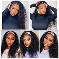 Nicmiss Deep Wave Headband Wig Human Hair 22 Inch Curly Headband Wigs For Black Women Human Hair Glueless None Lace Front Wig Br