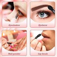 Gcqq 50Pcs Eyeshadow Applicators Doubleside Black Eye Shadow Brushes Short Sponge Eyeshadow Applicator Reusable Eyeshadow Ap