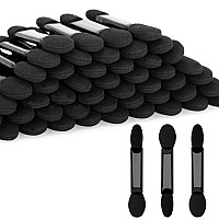 Gcqq 50Pcs Eyeshadow Applicators Dual Head Black Eye Shadow Brushes Sponge Eyeshadow Applicator Double Side 216 Professiona