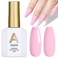 Aillsa Light Baby Pink Gel Nail Polish Pastel Macaron Gel Polish Bright Spring Summer Colors Cotton Candy Gel Soak Off U V For F