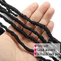 40Inch 6Packs Soft New Faux Locs Colorful Long Goddess Locs Crochet Hair Natural Pre Looped Natural Crochet Braid Curly Wave Bra