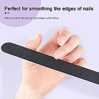 Canvalite Nail File Thin Emery Boards For Nails 100180 Grit Nail Files For Natural Nails Manicure Pedicure Tool For Home And Sa