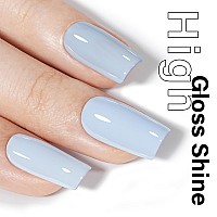 Aillsa Pastel Blue Gel Nail Polish Macaron Baby Blue Gel Polish Bright Spring Summer Colors Cotton Candy Nail Polish Gel Soak Of