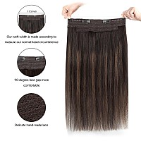 Sassina Invisible Wire Hair Extensions Real Human Hair With Transparent Wire Adjustable Size Secure Clips Natural Straight Secre