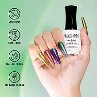 Rarjsm Chameleon Multichrome Gel Nail Polish Mermaid Lake Green To Purple Color Changing Glitter Chrome Gel Polish Curing Requir