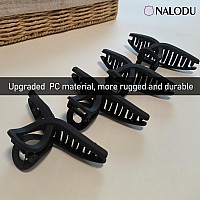 Nalodu 43 Inch Hair Claw Clips Large 4 Inch No Slip Big Black Matte Jaw Clip For Thin Fine And Medium Thick Hair Women 4 Pack