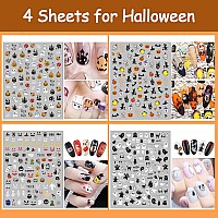 Tailaimei 20 Sheet All Holidays Nail Art Stickers Mixed Seasons Variety Pack For Halloween Fall Christmas Valentines Day Nail