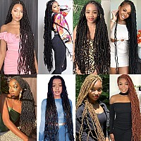 Soft New Faux Locs 28Inch 6Packs Long Goddess Locs Crochet Hair Natural Pre Looped Natural Crochet Braid Curly Wave Braiding Hai