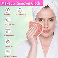 Bloomsesame Makeup Remover Cloths For Face Eye Lips Reusable Makeup Remover Pads Soft Microfiber Facial Cleansing Cloths 5 X