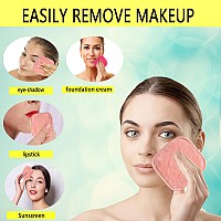 Bloomsesame Makeup Remover Cloths For Face Eye Lips Reusable Makeup Remover Pads Soft Microfiber Facial Cleansing Cloths 5 X