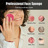 120Count Compressed Natural Facial Sponges For Face Cleansing Reusable Cosmetic Sponge Used For Exfoliating And Makeup Remova