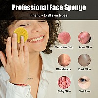 120Count Compressed Natural Facial Sponges For Face Cleansing Reusable Cosmetic Sponge Used For Exfoliating And Makeup Remova